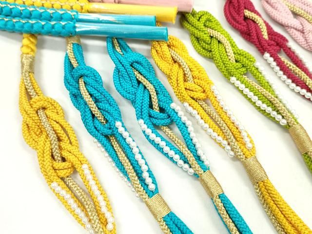 振袖用飾り付き帯締め１０本セット