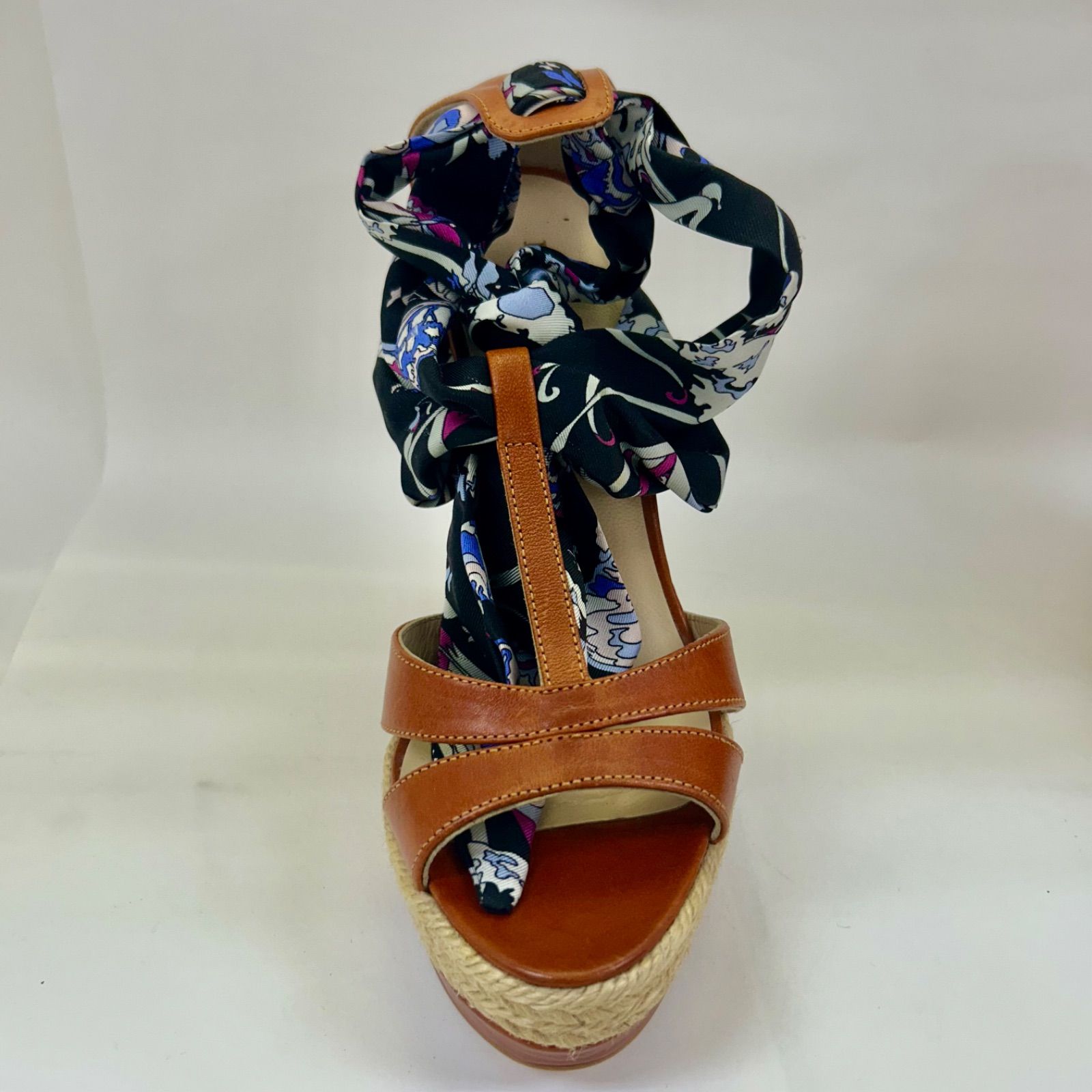 EMILIO PUCCI エミリオプッチ サンダル ウェッジソールリボン
