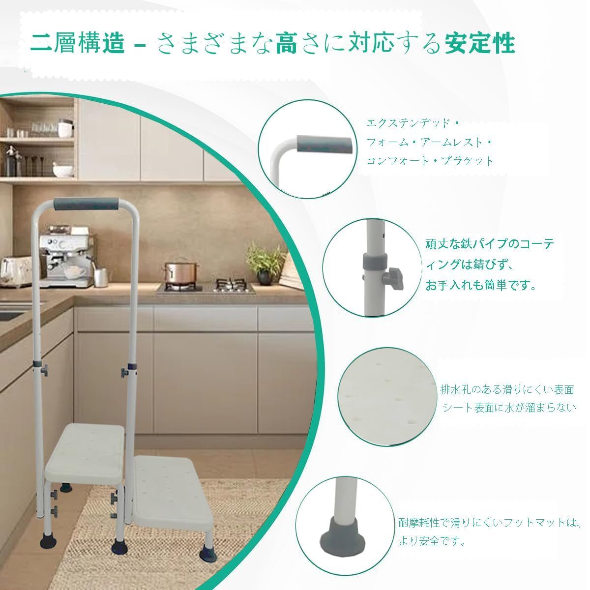 低い 滑り止め付き