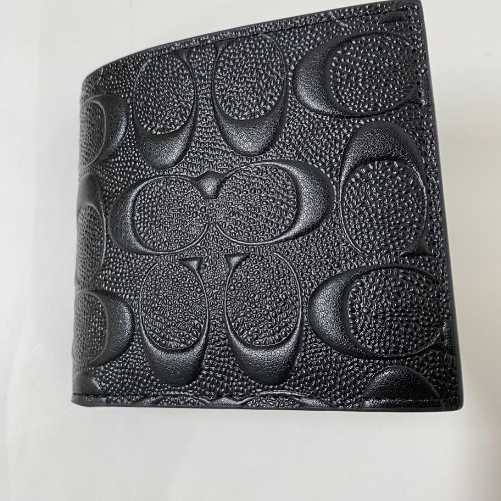 08 w 13648 コーチ COACH コイン ウォレット シグネチャー レザー F 75363 メンズ 二つ折り財布 ミニ財布 品