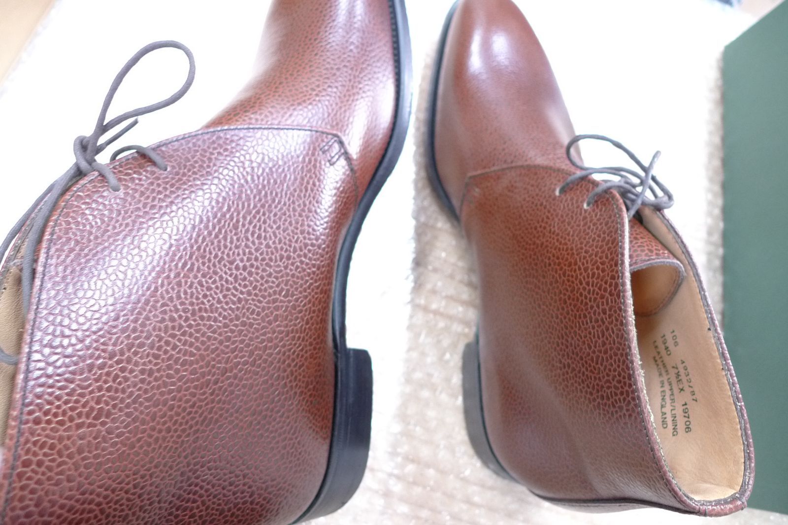 アルフレッドサージェント burgundy grain 2 tie chukka boot 4932/87