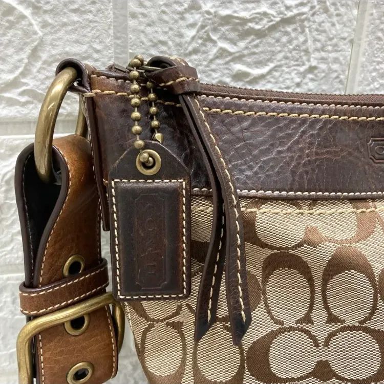 極美品❣️COACH コーチトートバッグレディースブランドブラウンシグネチャー柄 楽天市場】コーチ COACH ハンドバッグ キャンバス レザー ミニ