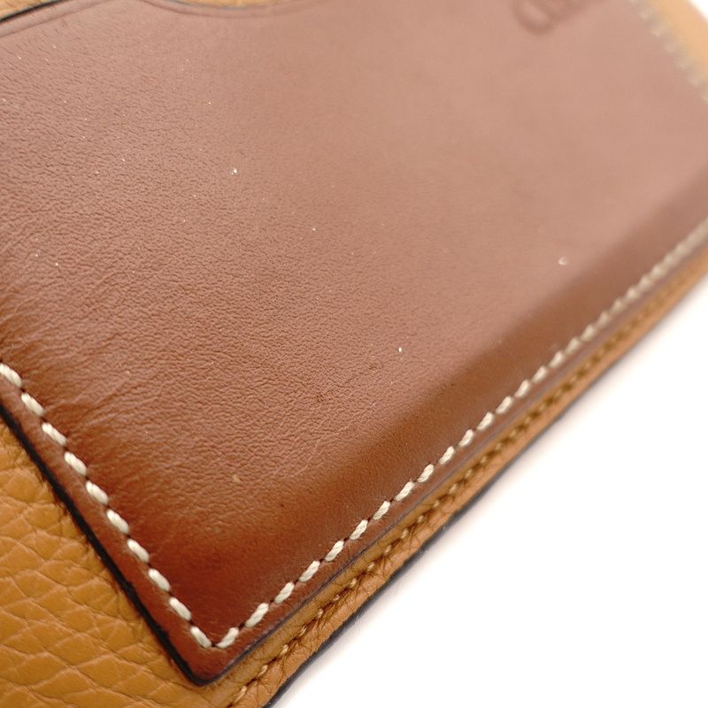 LOEWE レザー カードケース 茶色 付属品あり ロエベ LOEWE コインケース レザー アナグラム ブラウン カード