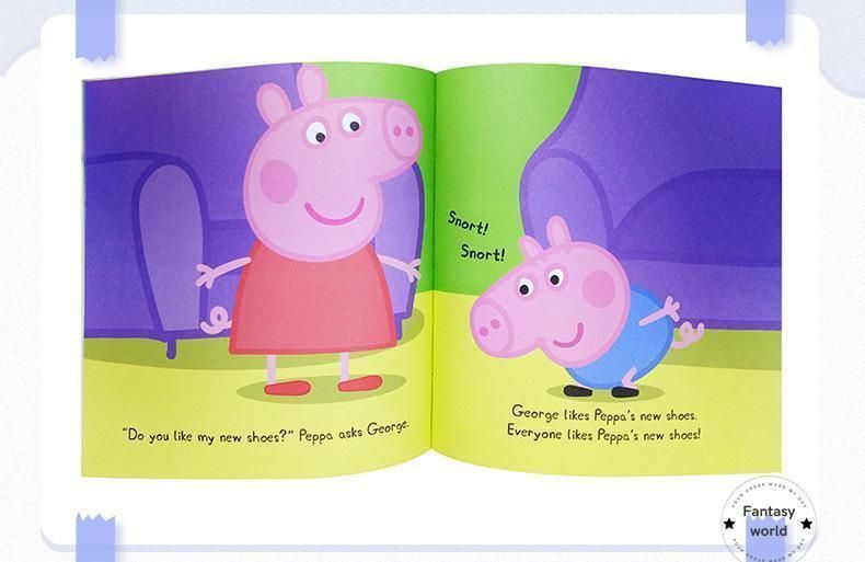 PeppaPig ボックス ペッパピッグ 英語絵本 50冊 青 ブルー 黄色 マイヤペン対応　MaiyaPen