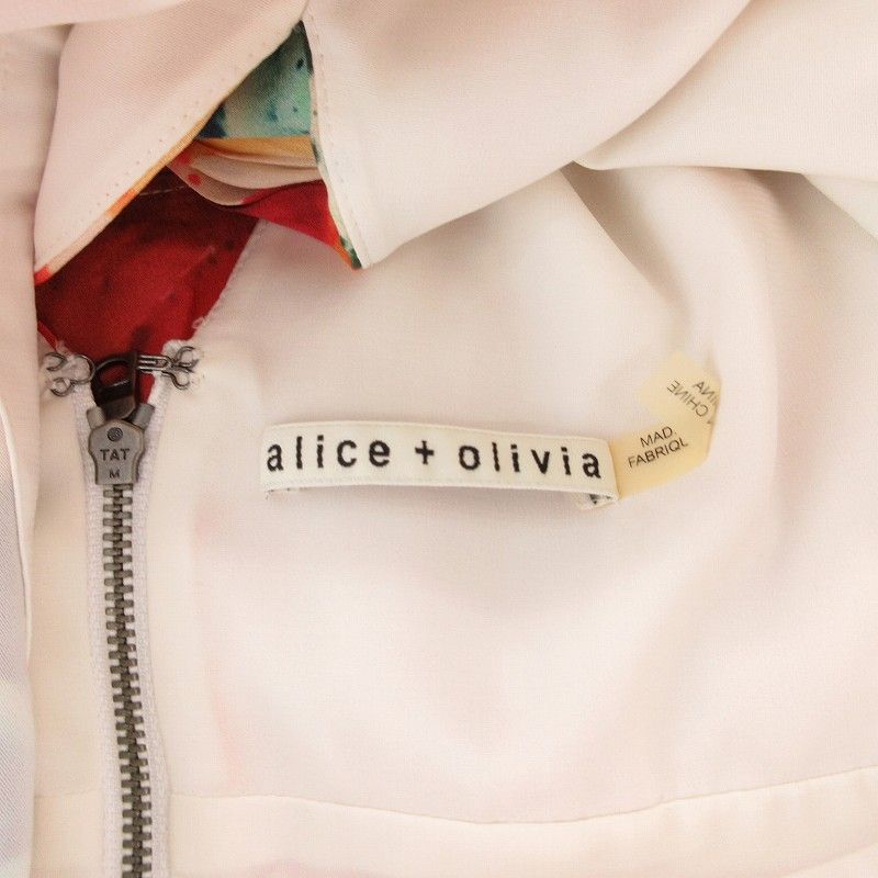 【完売必至】ALICE+OLIVIA マルチカラー Vネック ミニワンピース 完売必至】ALICE+OLIVIA マルチカラー Vネック ミニワンピース