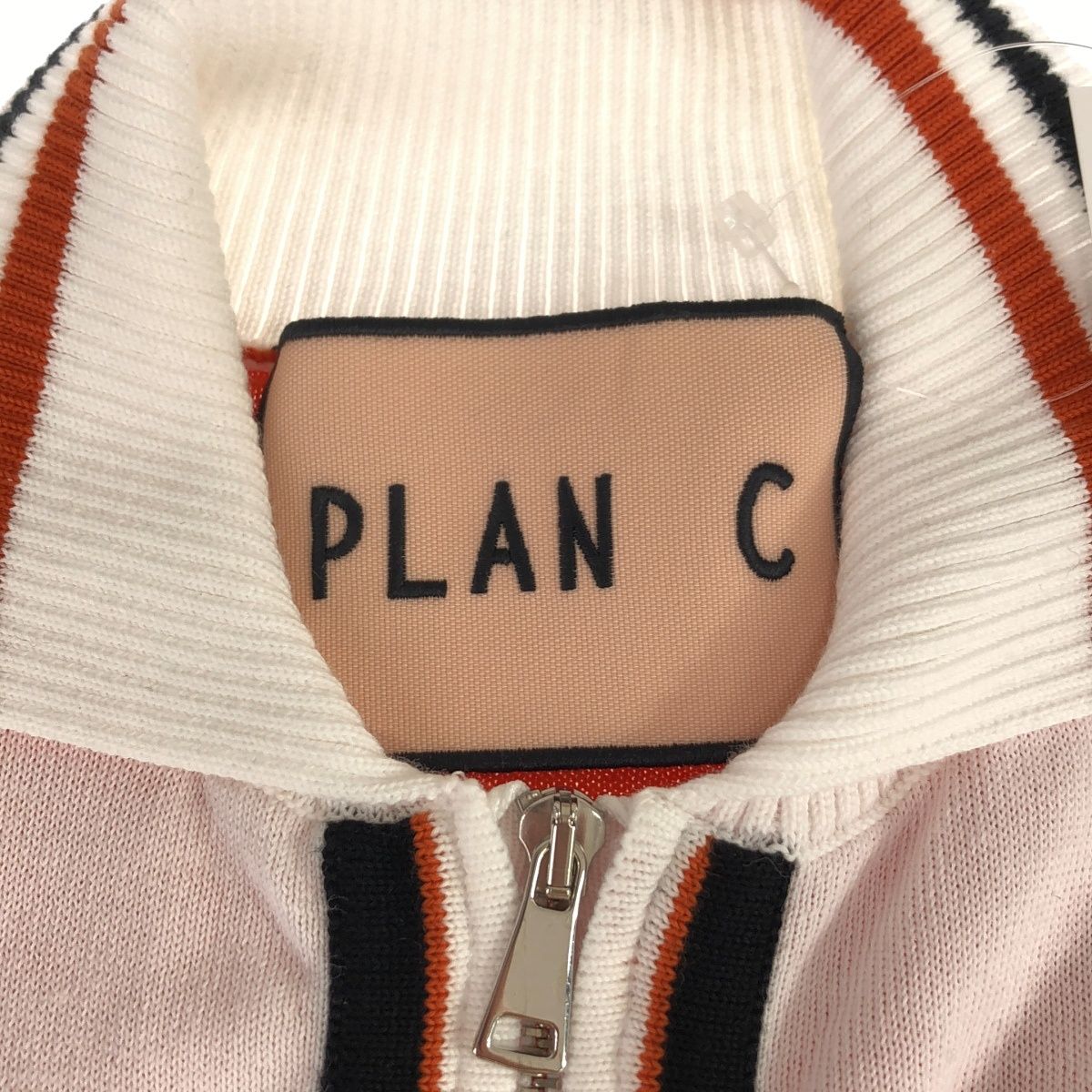 Plan C - PLAN C プラン シー パネル切替ハーフジップポロシャツ PPCME02GIJFC001 ミックスカラー 38 PLAN C プラン シー パネル切替ハーフジップポロシャツ