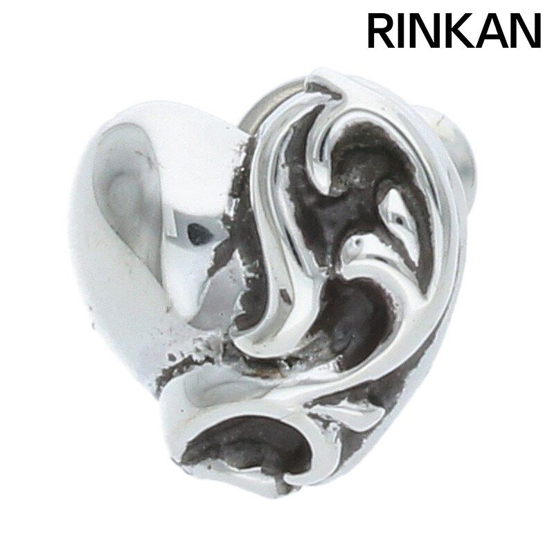 クロムハーツ STUD HEART/ハートスタッド シルバーピアス メンズ