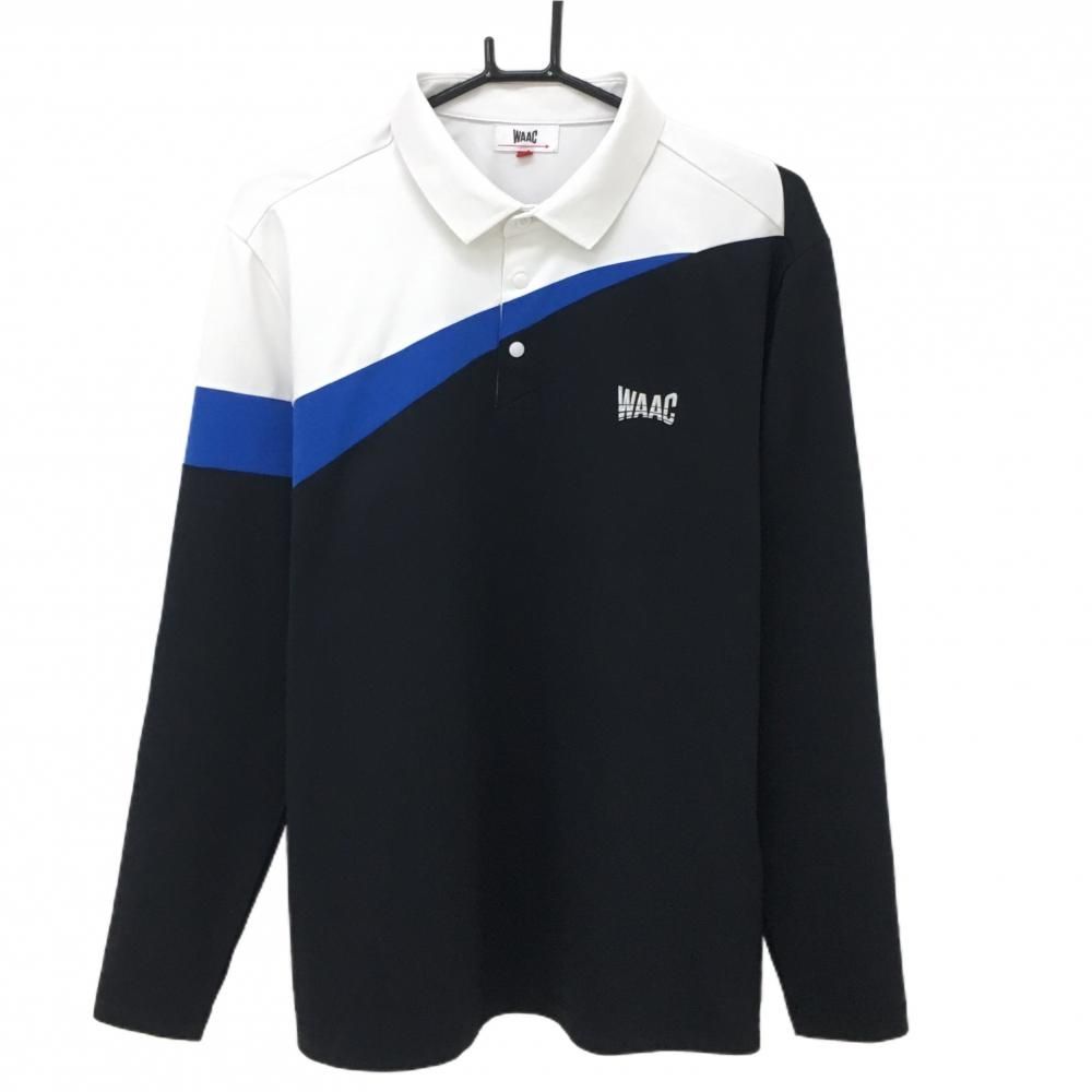 25SS 新作｜WAAC X JONES】MEN ラインポイントポロシャツ ネイビー
