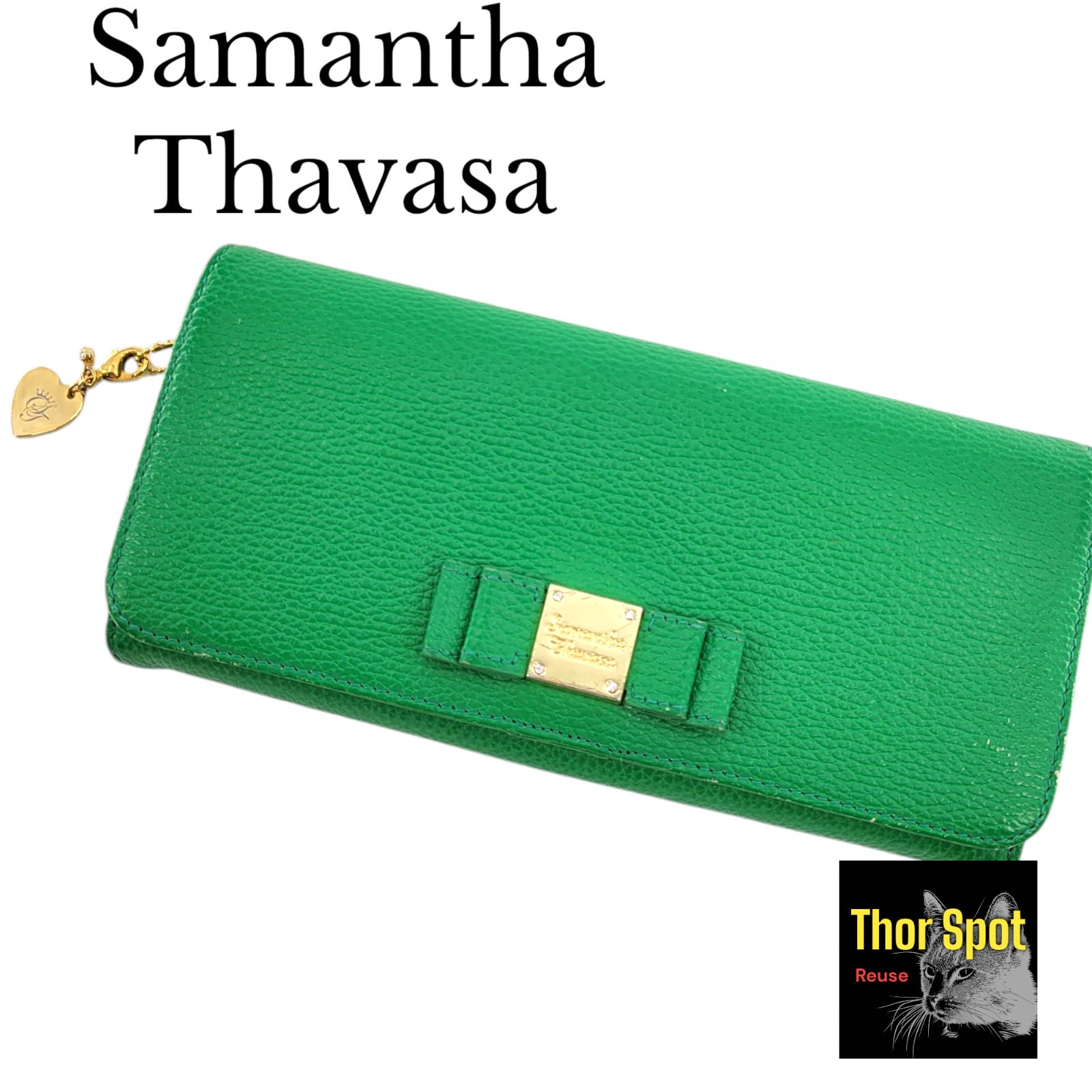 Samantha Thavasa サマンサタバサ 長財布 スナップボタン リボン 