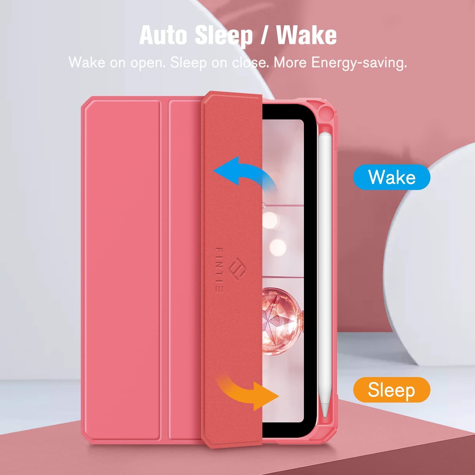 傷つけ防止 薄型 軽量 PU合成レザー スリープ機能 三つ折スタンド ワイヤレス充電対応 Pencil 収納 透明バックカバー 第7 6世代 TPU 8 3インチ 2021 ケース 6 Mini iPad スイ