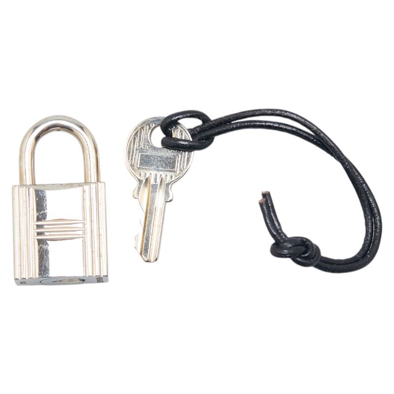 エルメス カデナ 南京錠 キー セット シルバー メタル