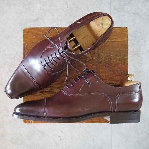 美品 Santoni サントーニ ブラックラピド製法 上位ライン ウイング