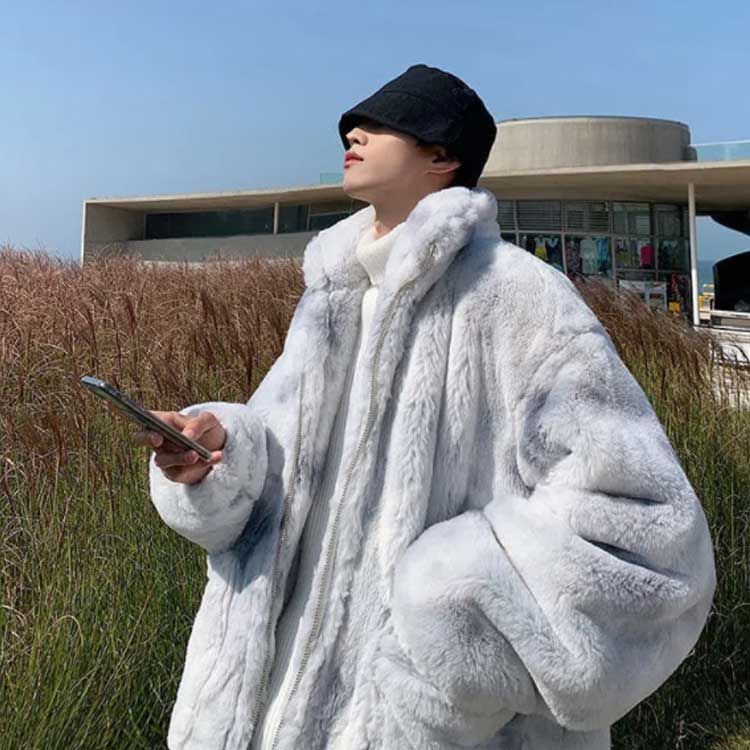 ファーコート ファージャケット メンズ ブルゾン ふわふわ