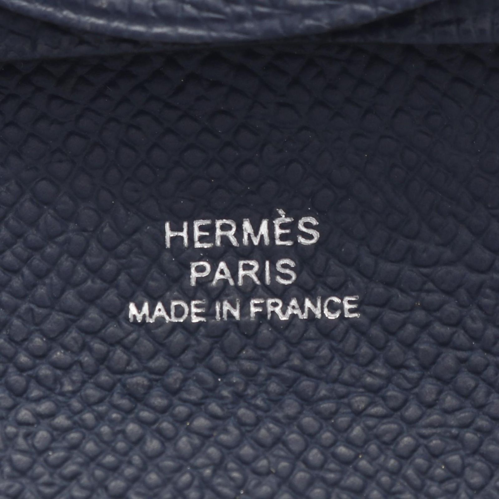 エルメス HERMES コインケース バスティア ブルーニュイ カーフ
