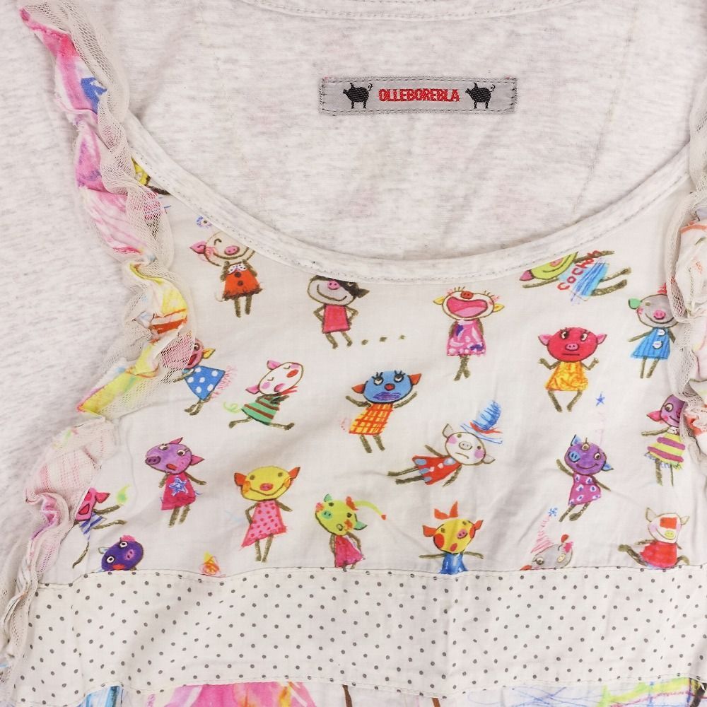 【美品】OLLEBOREBLA アルベロベロ 半袖 チュニックワンピース ぶた アルベロベロ ALBEROBELLO オレボレブラ 30th anniversary
