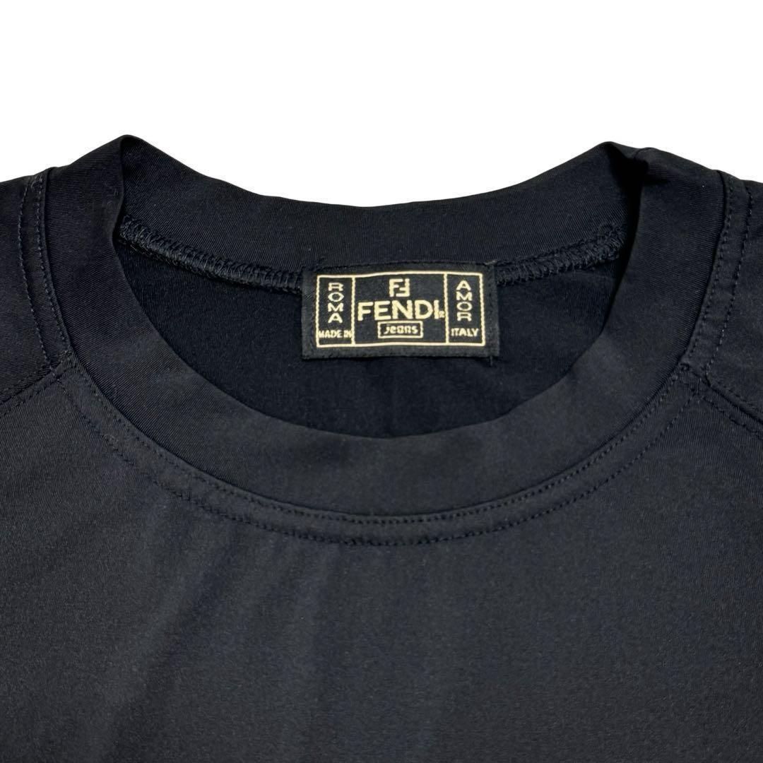フェンディ イタリア製 Tシャツ 長袖 サイズ 24 洋服 レディース ブラック FENDI フェンディ イタリア製 Tシャツ 長袖 サイズ 24 洋服