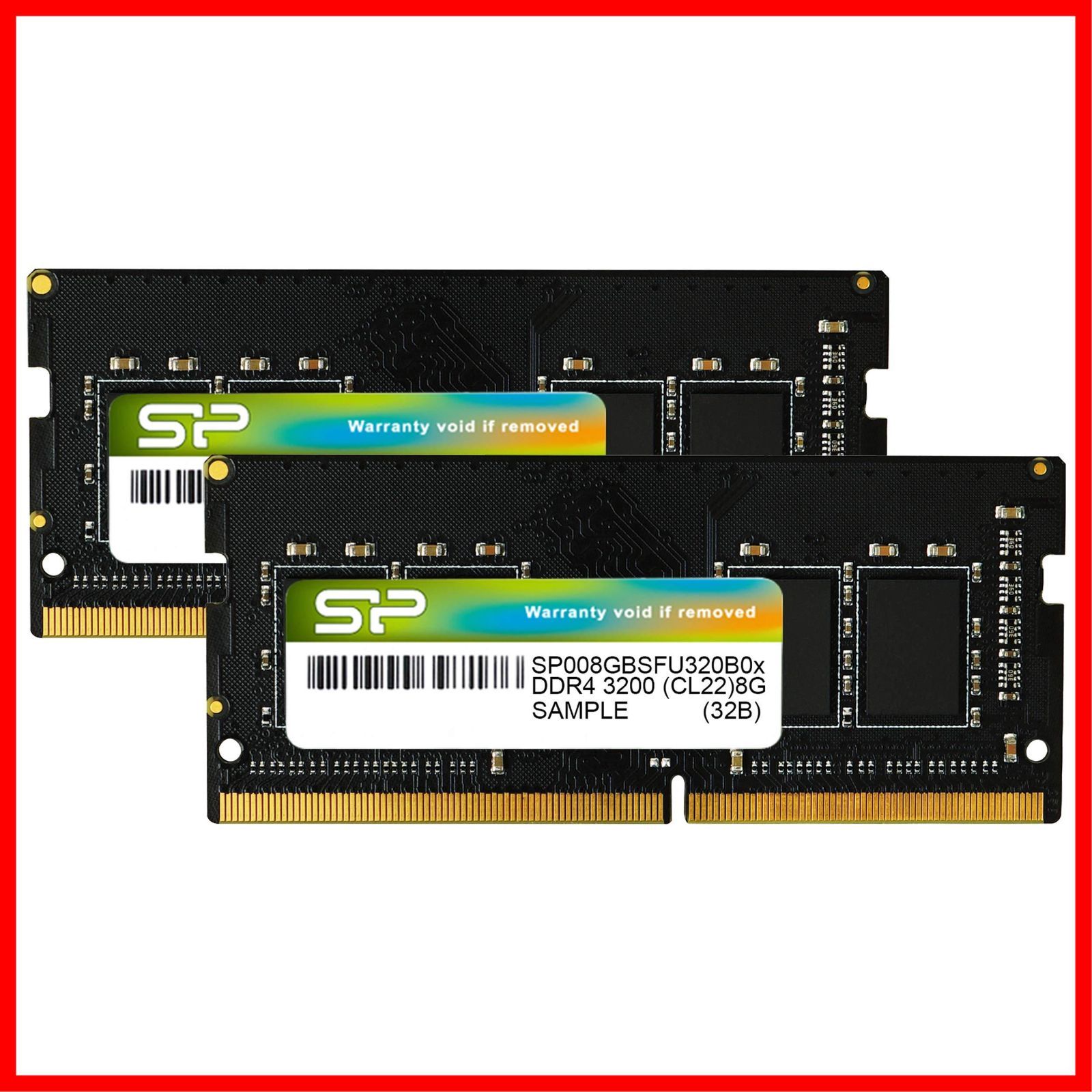 【ラスト1点】CL22 1.2V 260Pin (16GB) 8GB×2枚 SP016GBSFU320B22 (PC4-25600) DDR4-3200 ノートPC用メモリ シリコンパワー
