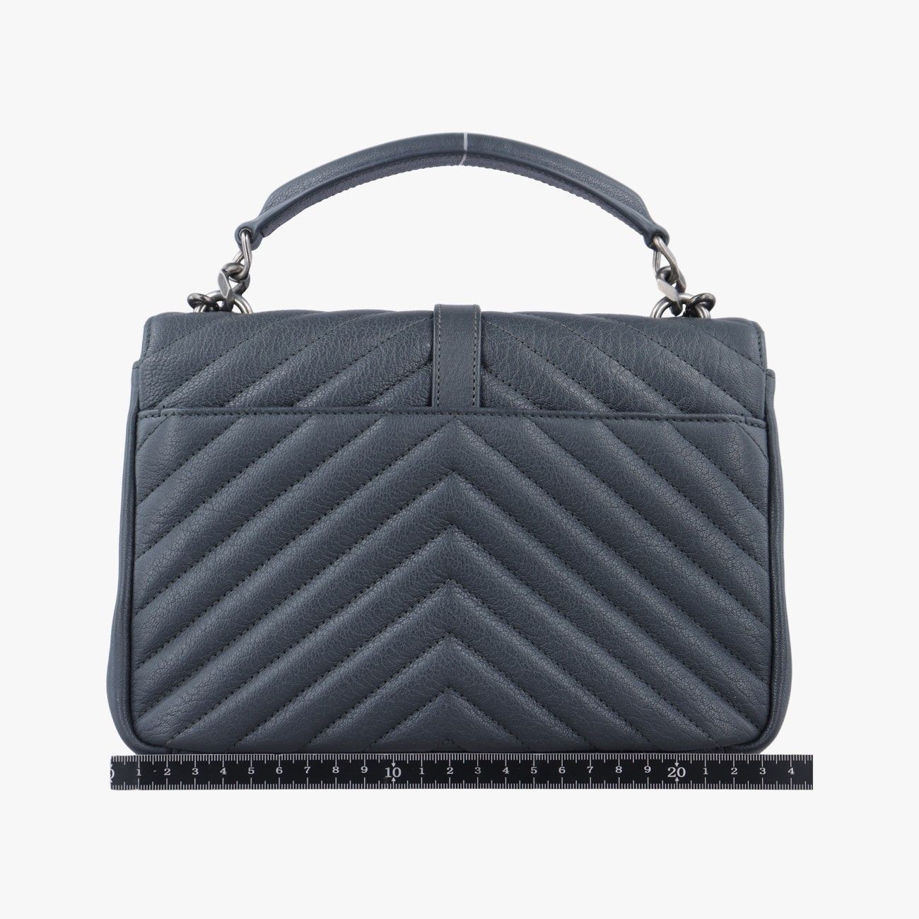 イヴサンローランYves Saint Laurentカレッジ グレー レザー イヴサンローランYves Saint Laurentカレッジ グレー レザー