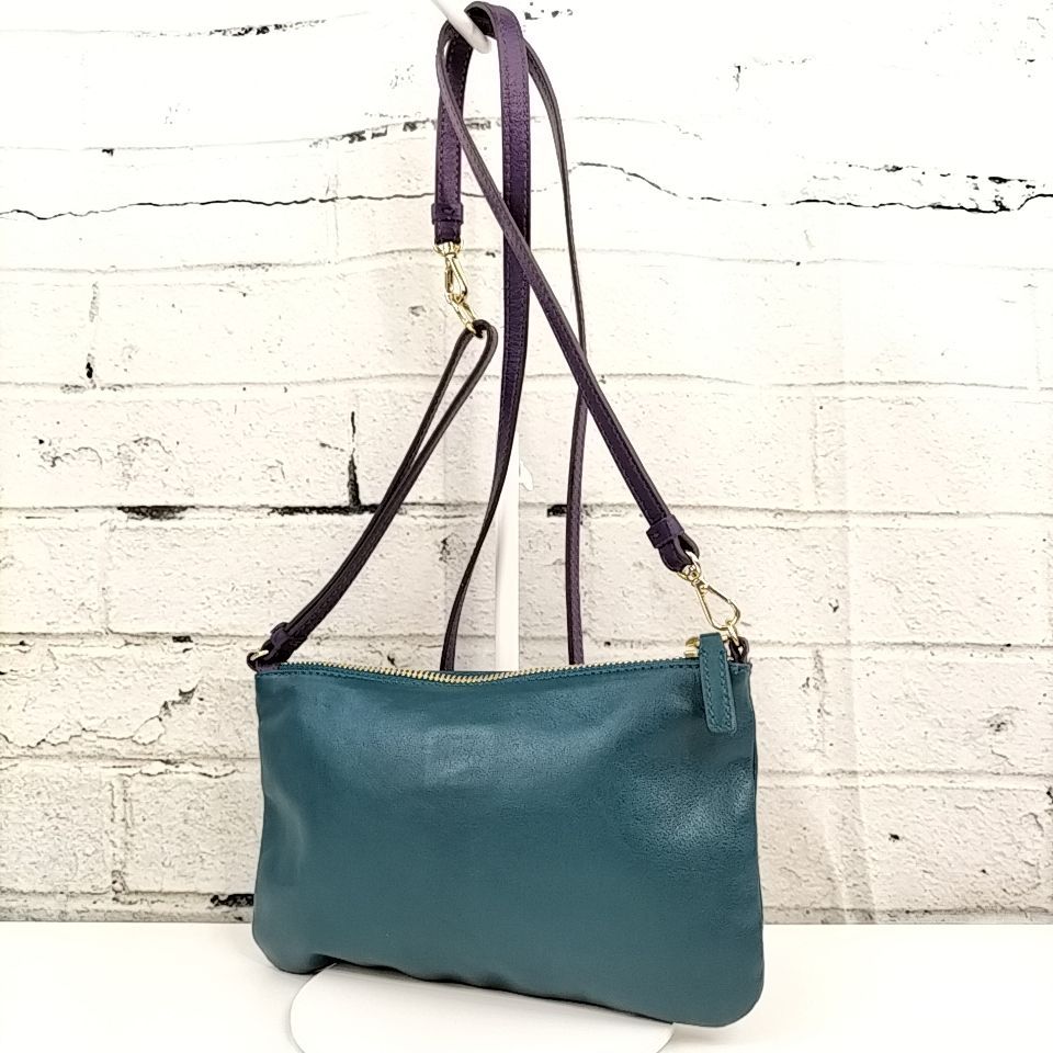 FURLA 】O A-1 フルラ 本革 レザー ロゴ刻印 ゴールド金具 2way