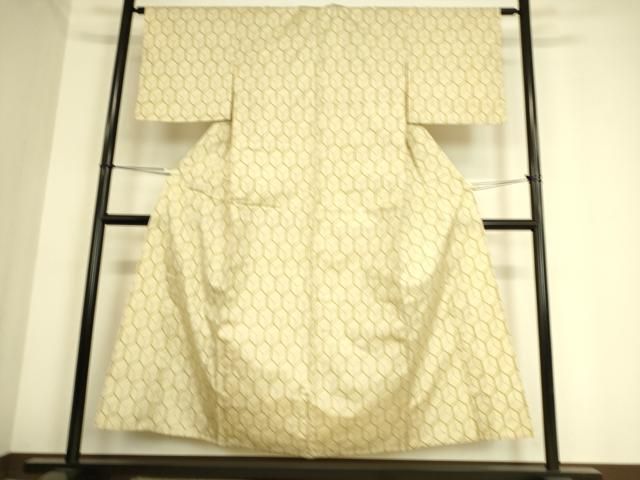 平和屋着物▽上質な紬　単衣　亀甲柄　正絹　逸品　DAAS0984az 平和屋着物▽上質な紬 単衣 亀甲柄 正絹 逸品 DAAS0984azの通販 by