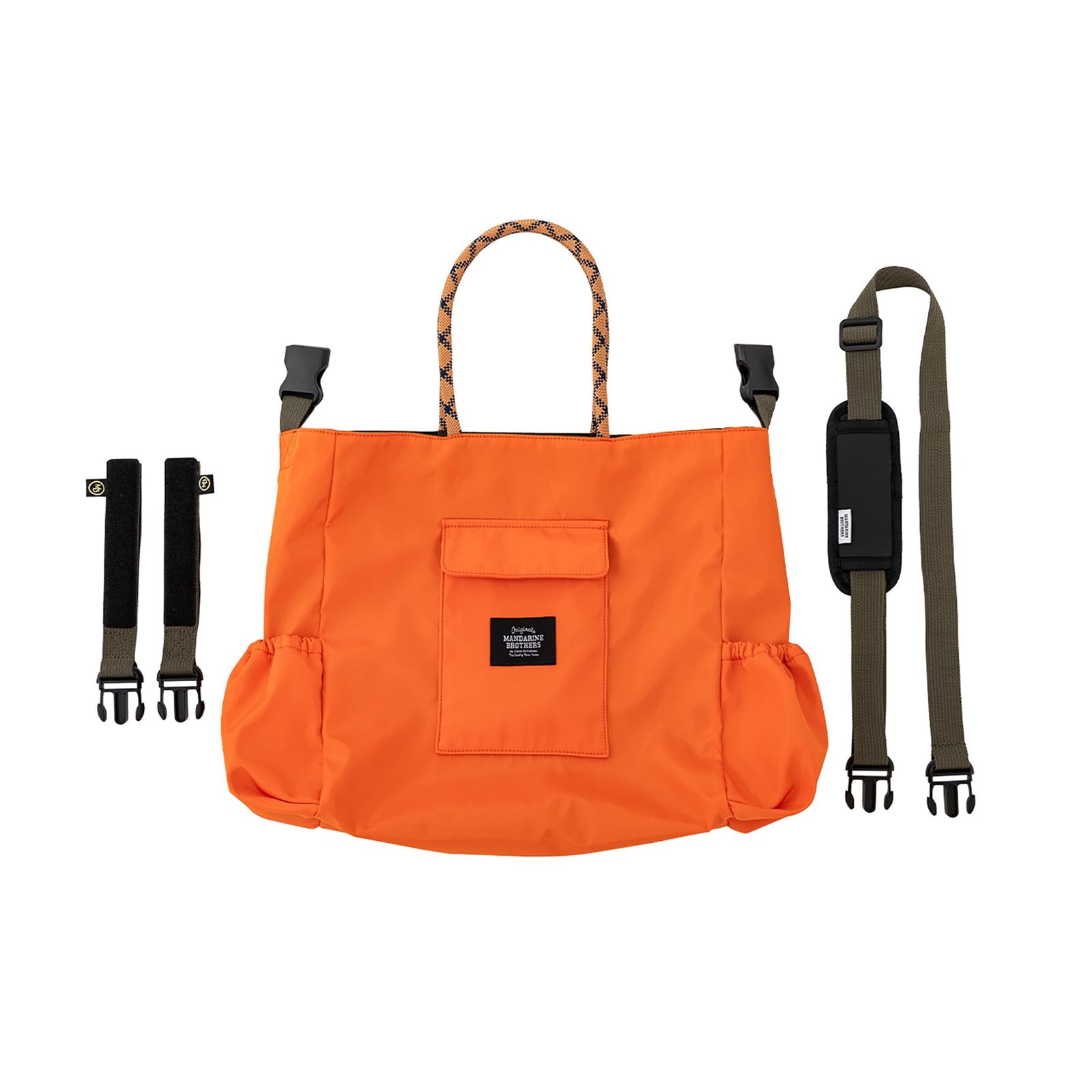 マンダリンブラザーズ リバーシブルスリーウェイトート 3 WAY TOTE お散歩バッグ カート用バッグ オーガナイザーバッグ ORANGE