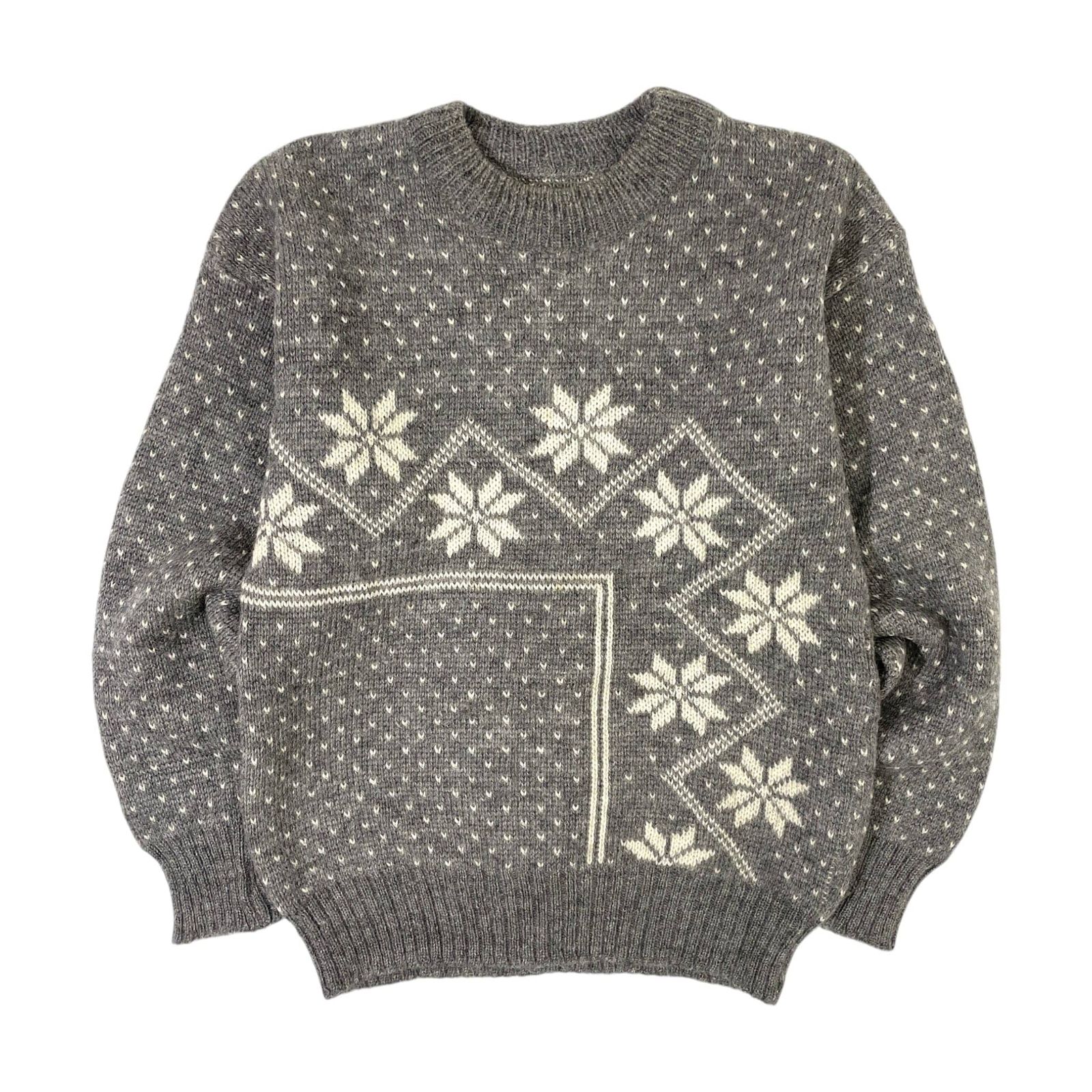 美品♡ウール100%  ノルディックセーター ノルディックニット ヴィンテージ VINTAGE KNIT ノルウェー製 ノルディック柄 ウールニット セーター M