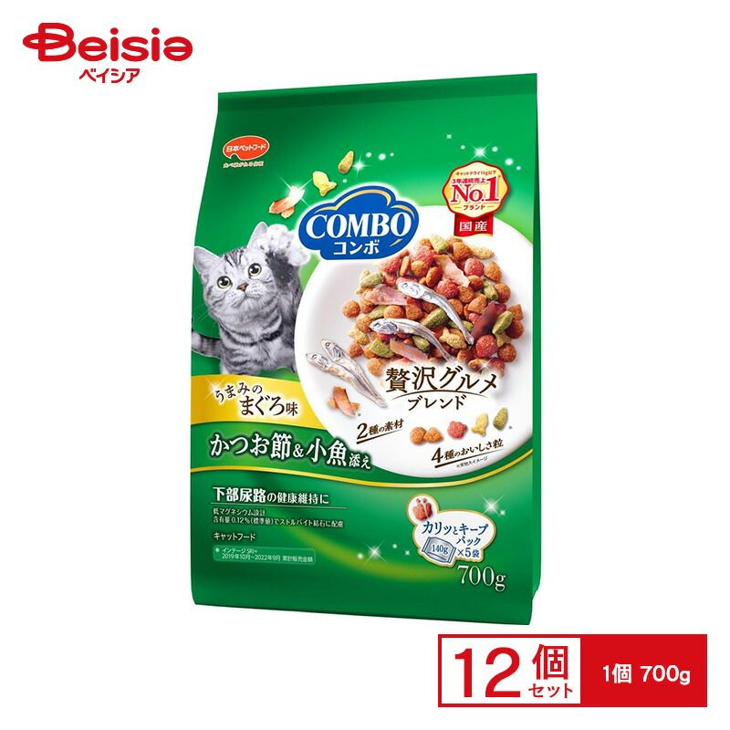 ミオコンボ 日本ペットフード ミオコンボキャット猫下部尿路の健康維持まぐろ味 かつお節 小魚添え700g ×12個