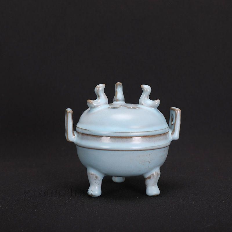 宋汝窯天青色三鳳鳥香炉 景徳鎮 陶磁器 装飾品 現代工芸品 美術品 置物 宋汝窯天青色三鳳鳥香炉 景徳鎮 陶磁器 装飾品 現代工芸品 美術