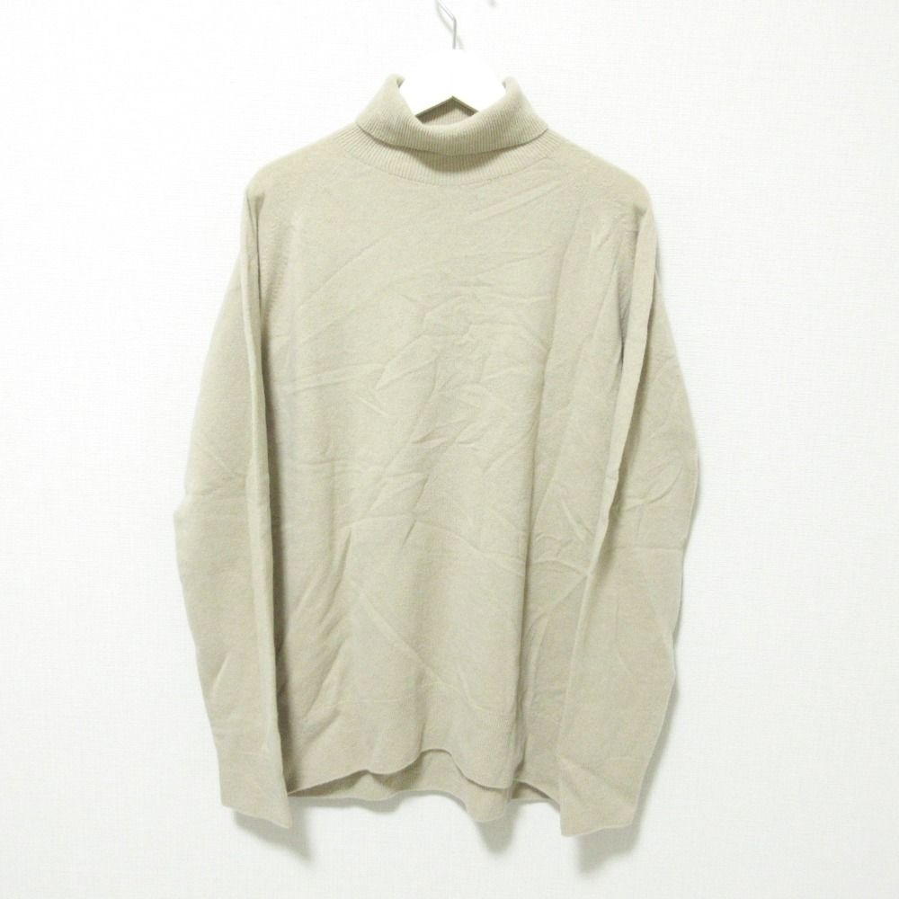 美品】Deuxieme Class ベージュ タートルネック ニット セーター
