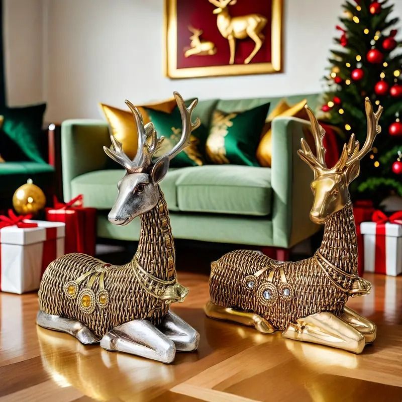 クリスマス トナカイのフィギュリン マイフラ】 通販/シッティング