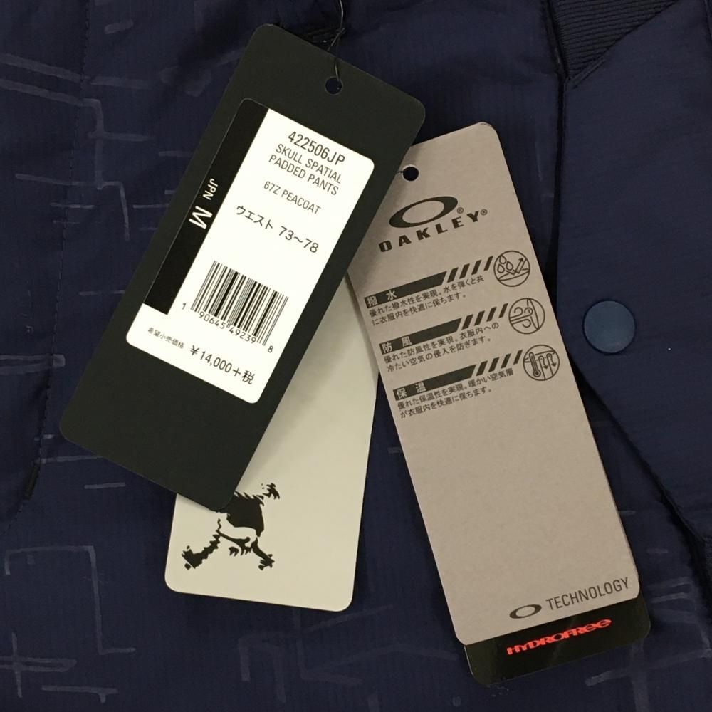 オークリー 中綿パンツ ネイビー 総柄 撥水 防風 保温 メンズ M ゴルフウェア Oakley LLC-HASEGAWATOSO_COM