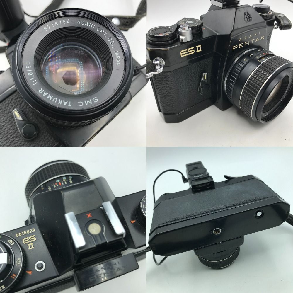 ケース付き カメラ PENTAX ES リンクケーブル付ストロボ(National