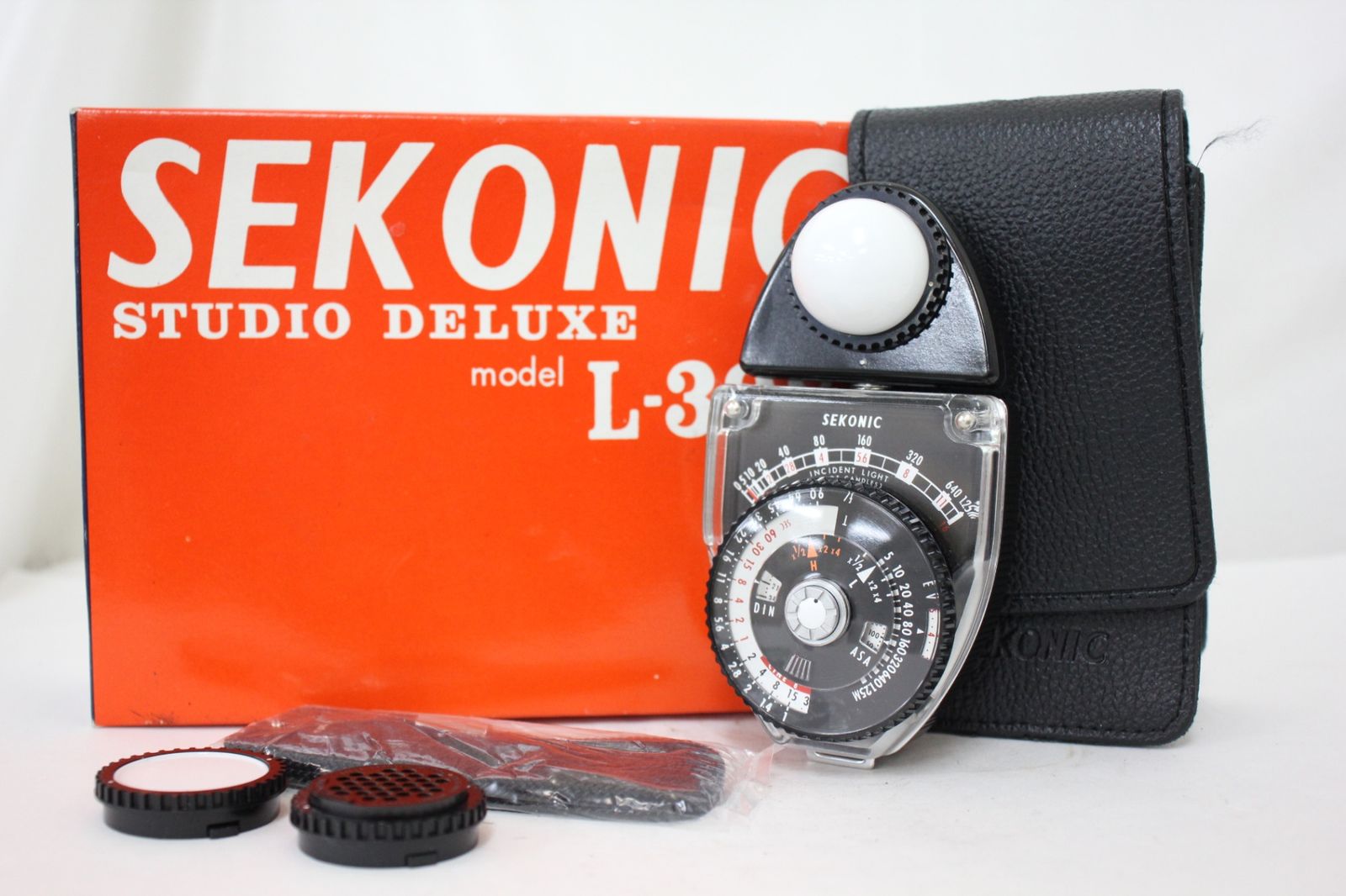 返品保証 元 き SEKONIC スタジオ デラックス model L-398 説明書 ケース付き 露出計 e2801