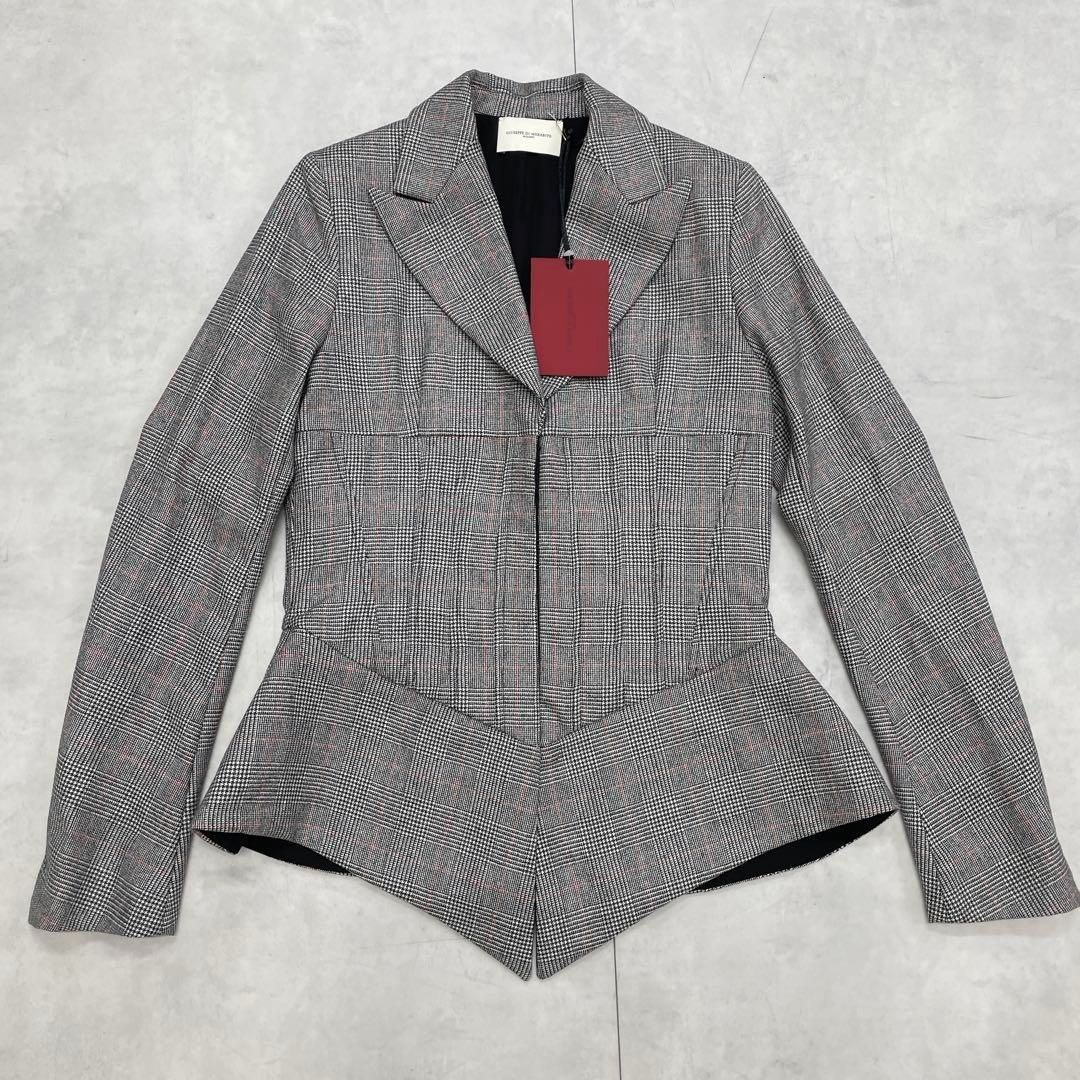 GIUSEPPE DI MORABITO ジュゼッペディモラビト ジャケット グレンチェック フ ウール グレー 40