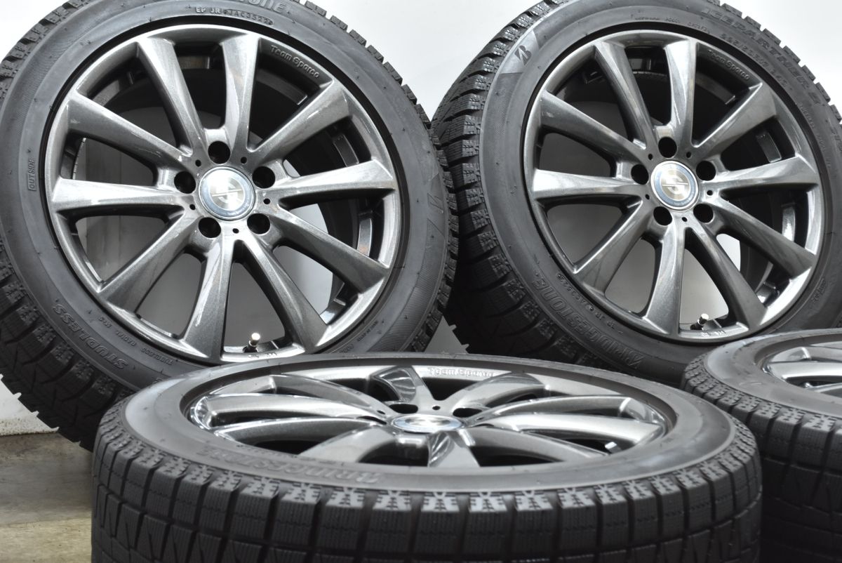 バリ溝 チームスパルコ 17in 7.5J 48 PCD112 ブリヂストン アイスパートナー2 225 50R17 ベンツ W205 Cクラス スタッドレス