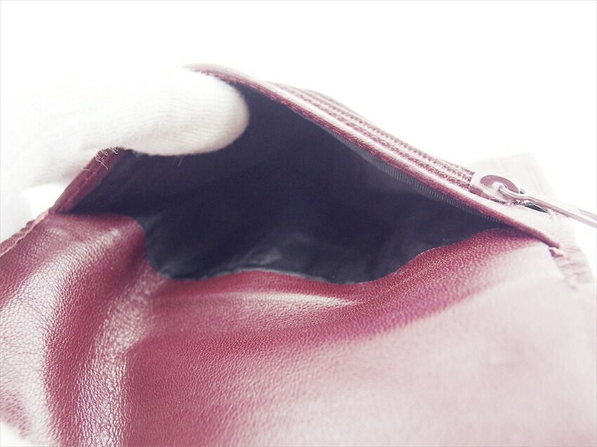 セリーヌ CELINE 三つ折り財布 ホースキャリッジプレート ボルドー