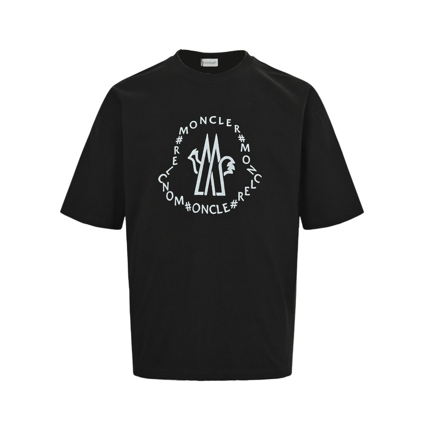 MONCLER】 ロゴプリント Tシャツ 黒 半袖