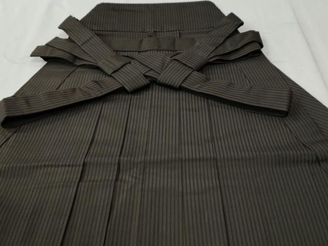 平和屋着物●男性 馬乗り袴 縞 正絹 CAAW8119yc