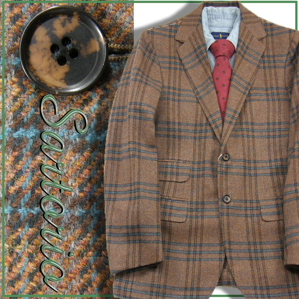 新品】 Sartorio / サルトリオ ツイード ジャケット イタリア製 ウール 