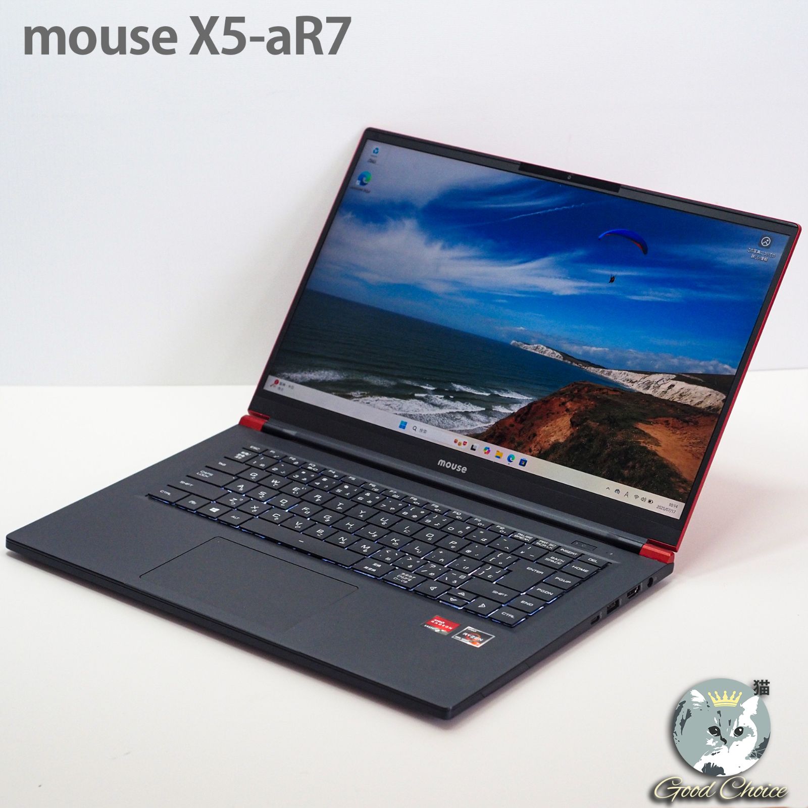 mouse X5-R7-KK、Ryzen 7 4800H、SSD 512GB、16 GBメモリ