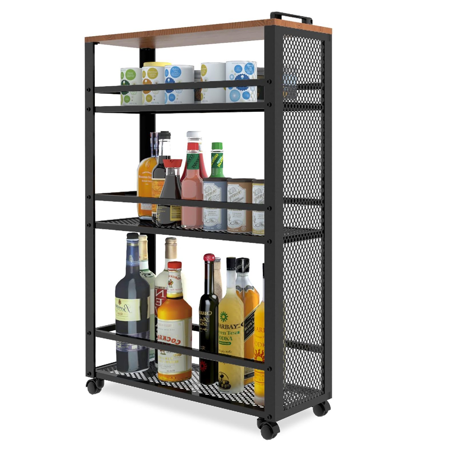 本棚 【収納力バツグン‼️】木製ガラス扉付き／木目 ガラス カウンター