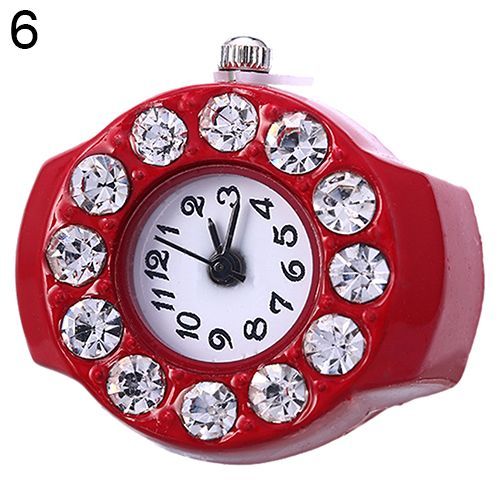 【送料当社負担】 指輪時計 懐中時計 メンズ 腕時計 時計 サイズフリー 人工ダイヤ レディース ウオッチ時計 リング ウオッチ 指時計 4種類 FRW-A-1 【 ダイヤ・指輪時計 】