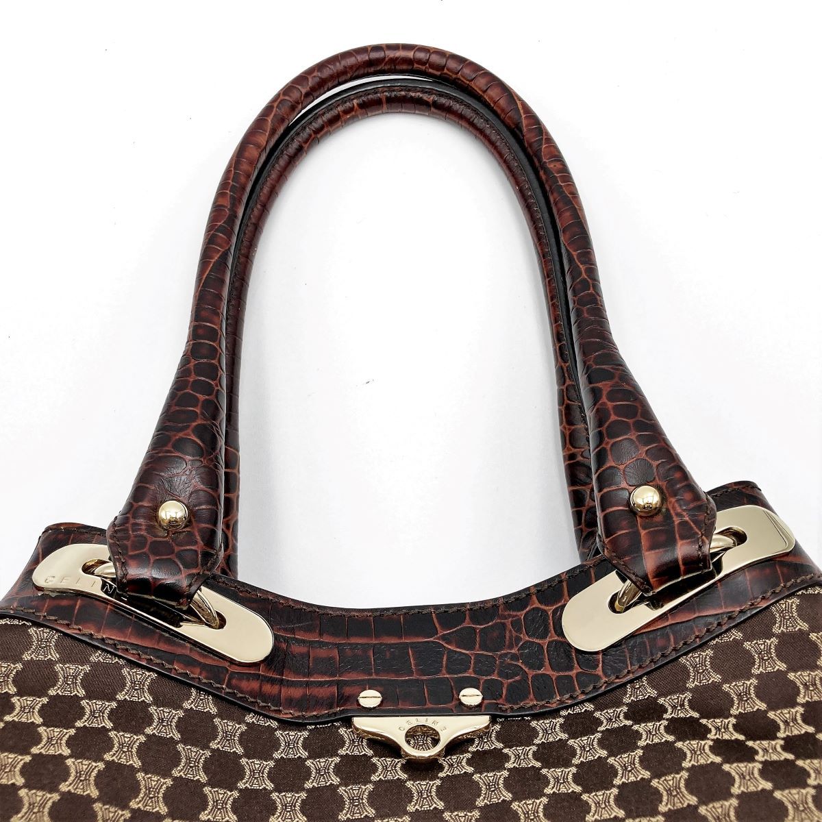 CELINE セリーヌ トートバッグ ハンドバッグ ダークブラウン 