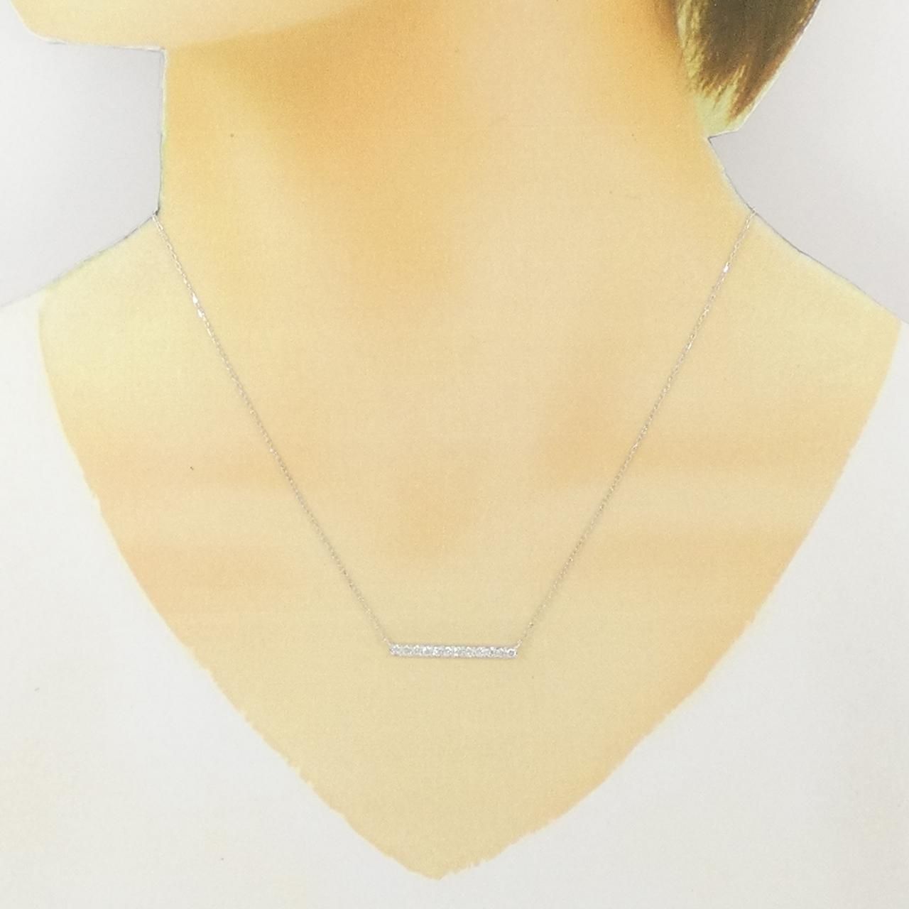 ダイヤモンドネックレス0.30ct K18WG 楽天市場】K18WG ダイヤモンド ネックレス 0.30CT【中古