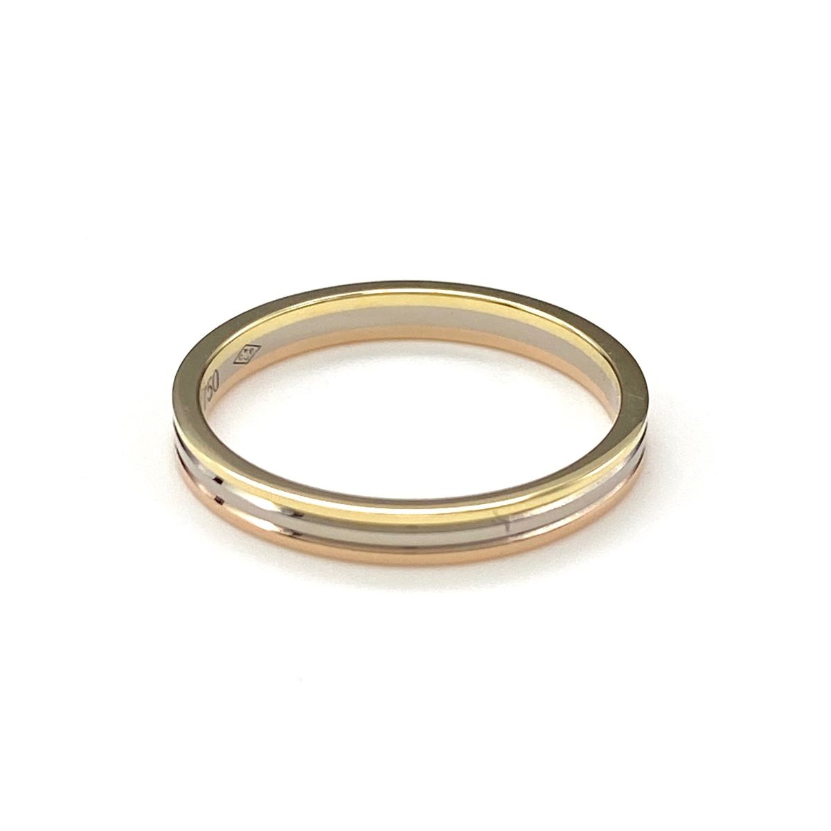 カルティエ CARTIER ヴァンドーム ルイ カルティエ ウェディングリング YG イエローゴールド 指輪 スリー リング 13.5号 750 レディース