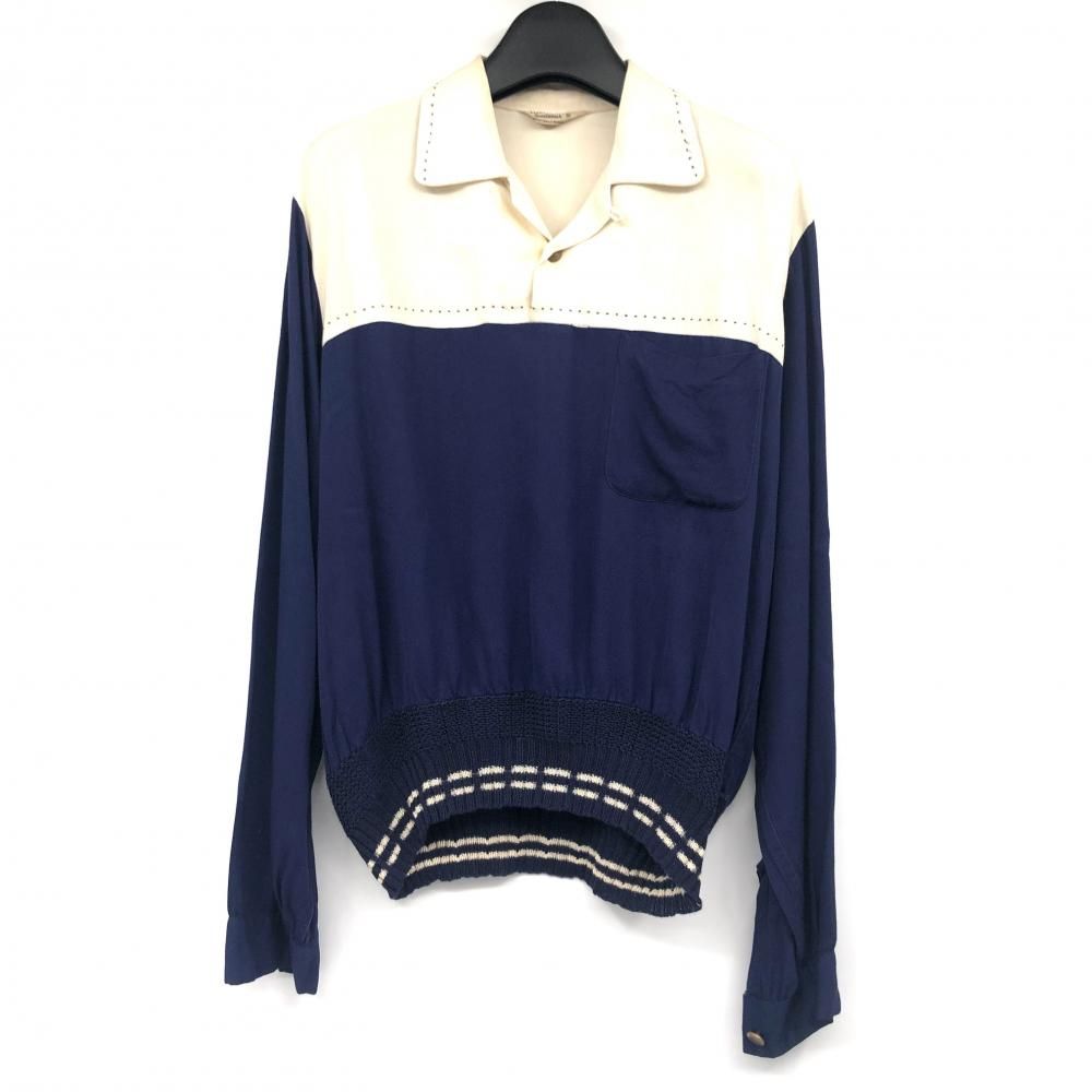 中古】50s Marlboro レーヨンプルオーバーリブシャツ サイズML 
