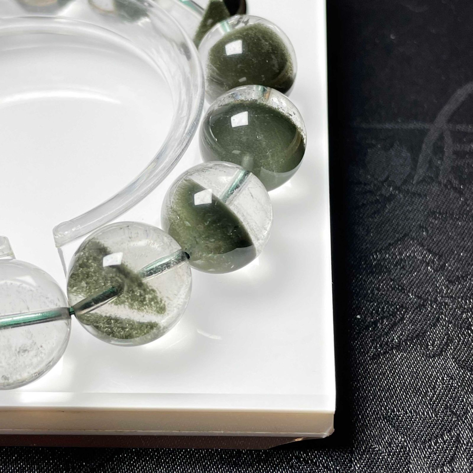 絶賛 EU製 グリーントルマリン パワーストーン ブレスレット 天然石 金運 浄化 プレゼント 14.8-15.6mm ZZ1599 WWW_SHINETEETH_COM