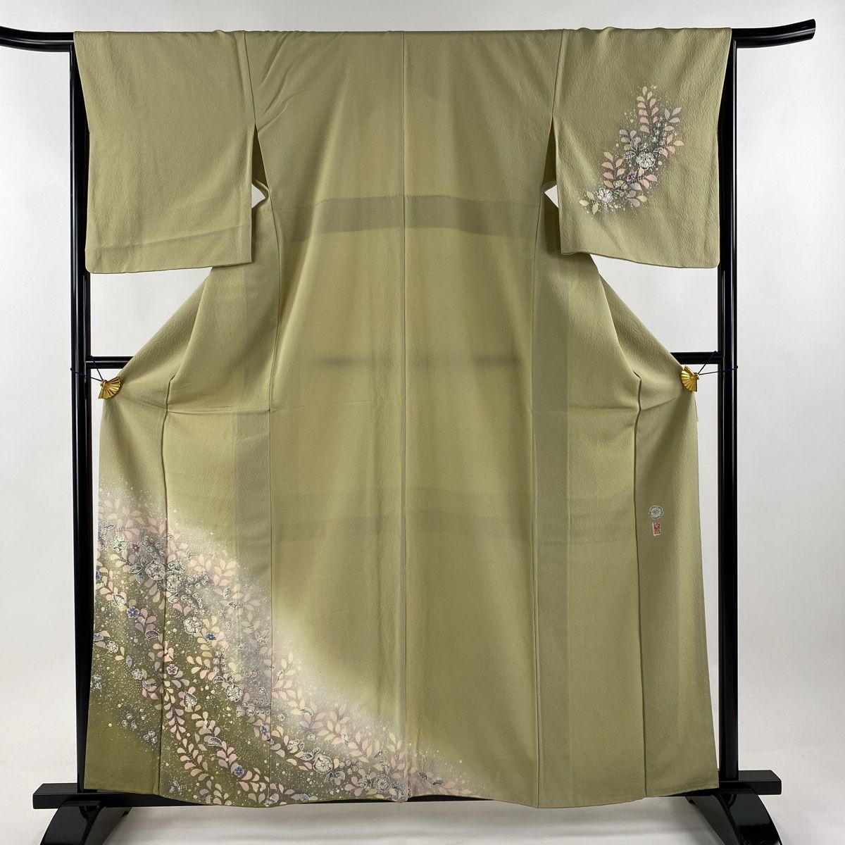 付下げ 身丈161cm 裄丈66cm M 袷 翠山工房 やまと 落款 辻が花 ぼかし  