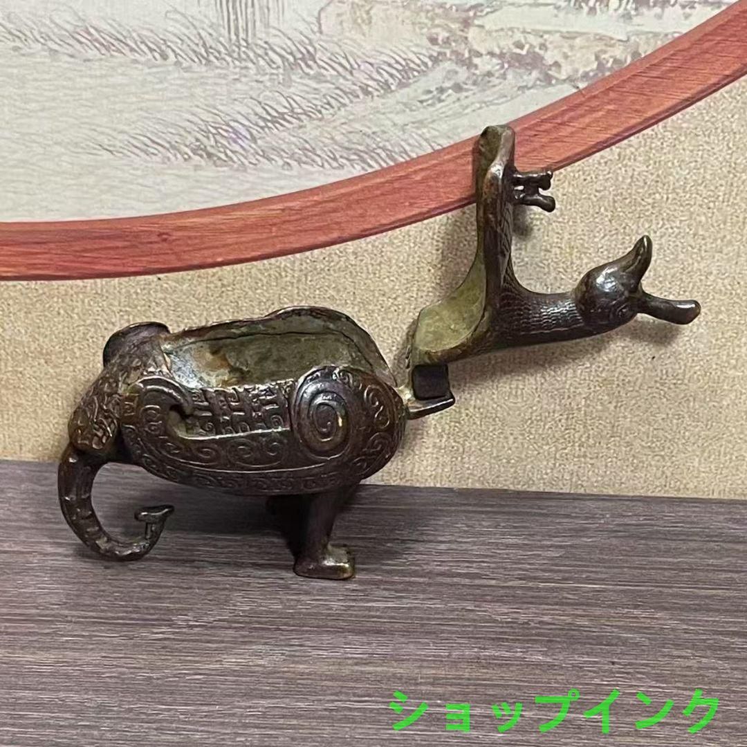 銅製 香炉 侯鳥尊香炉 茶台茶寵 香道具 装飾品 工芸品 置物