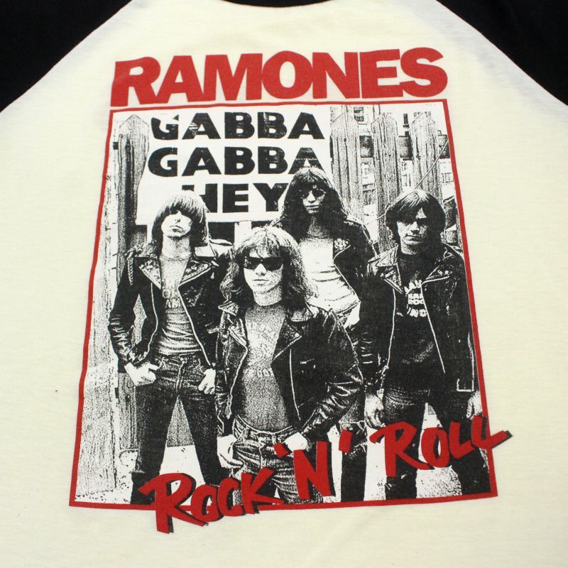 80s vintage ラモーンズ Ramones ラグラン 七分袖 ロック バンドT